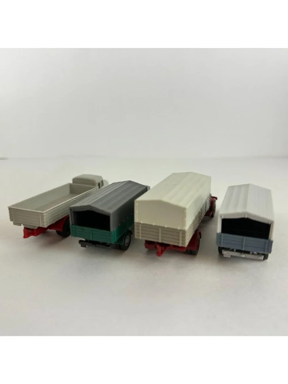 Vintage Wiking Plastic Lot Covered Trucks Mercedes